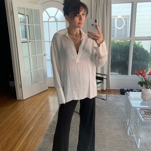 White Oversized Blouse Zara